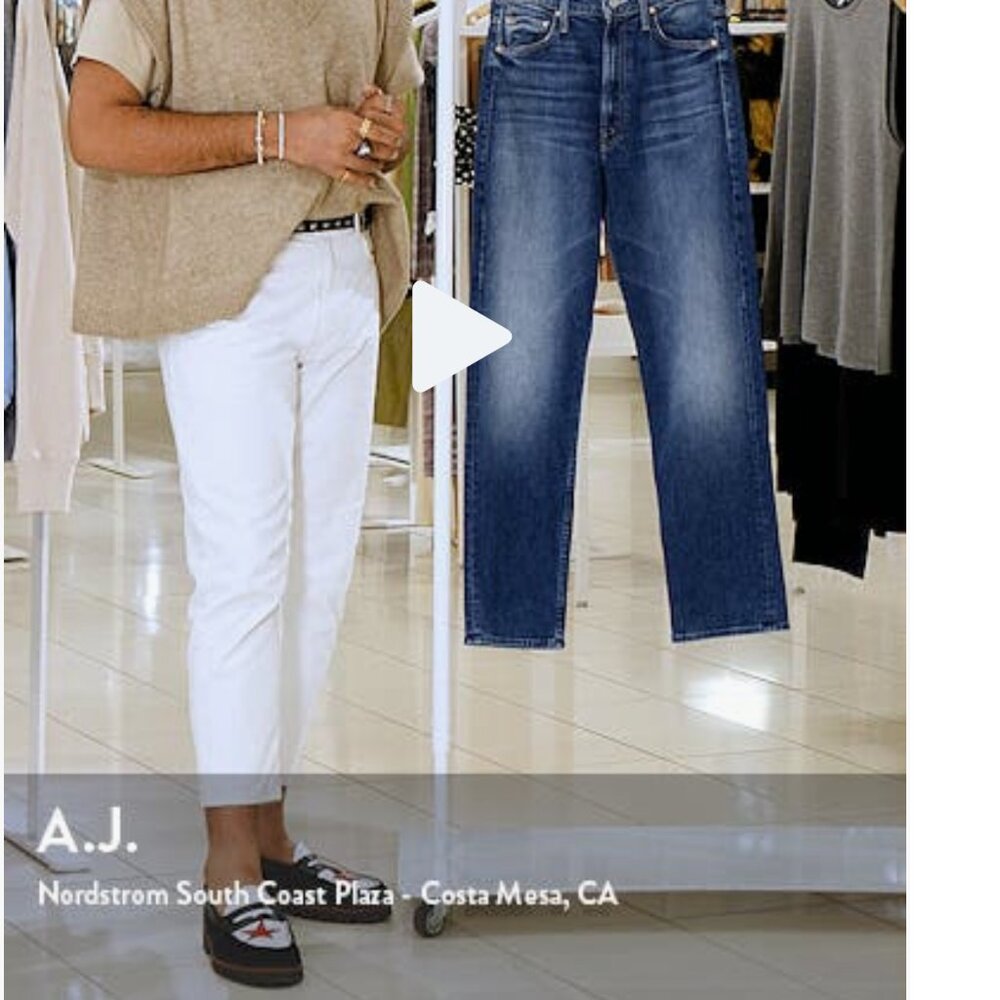 MOTHER High Waist Study Hover Straight Leg Jeans